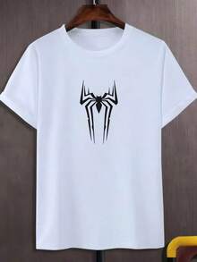 Men's Printed Cotton T-Shirt - 白色 - 查看 2