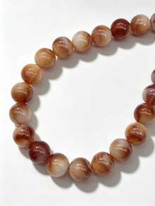 1pc Bohemian Round Bead Faux Agate Exaggerated Minimalist Women's Beaded Necklace Party Gathering Colorful Neck Chain - Mixed Colors Random - necklace - View 19