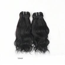 2PCS Natural Wave Bundles Human Hair Natural Hair Extensions Human Hair Weave Bundles Natural Color Can Be Dyed - Natural Black - View 14