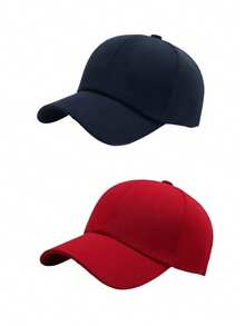 1pc/2pcs/3pcs Minimalist Solid Color Baseball Cap, Comfortable Adjustable Size, Suitable For 3-16 Years Old Children And Teenagers, Casual Street Sun Hat - Multicolor - View 4