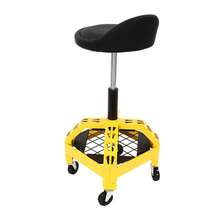 YUNRUX Taburete con ruedas ajustable Silla de taller ajustable para taller mecánico - A - Ver 7