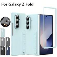 Funda para teléfono Galaxy ZFold3/Fold4/Fold5/Fold6/Fold7/Fold8/Fold8Ultra/W26 con diseño de marco de protección de lente, versátil y de moda, funda para teléfono con soporte, funda para teléfono de unicolor - Multicolor - Ver 7
