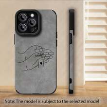 [Envío en 24h desde DE/FR/ES]Funda práctica para iPhone - Esta funda para teléfono, hecha de cuero sintético gris retro, presenta una textura cómoda y agradable al tacto, y un diseño alegre y familiar. Es compatible con iPhone 17 Pro, 17 Air, 17 Pro Max y desde el 11 hasta el 16 Pro Max/Plus/Pro. Regalo perfecto. - A - Ver 2