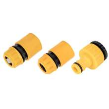 Sambungan Pipa Air Standar Eropa 1/2 inci, Bahan Baru ABS, Nipple Penghenti Air 4 Titik, Set 3-in-1 Konektor Cepat untuk Pistol Air - A - View 11
