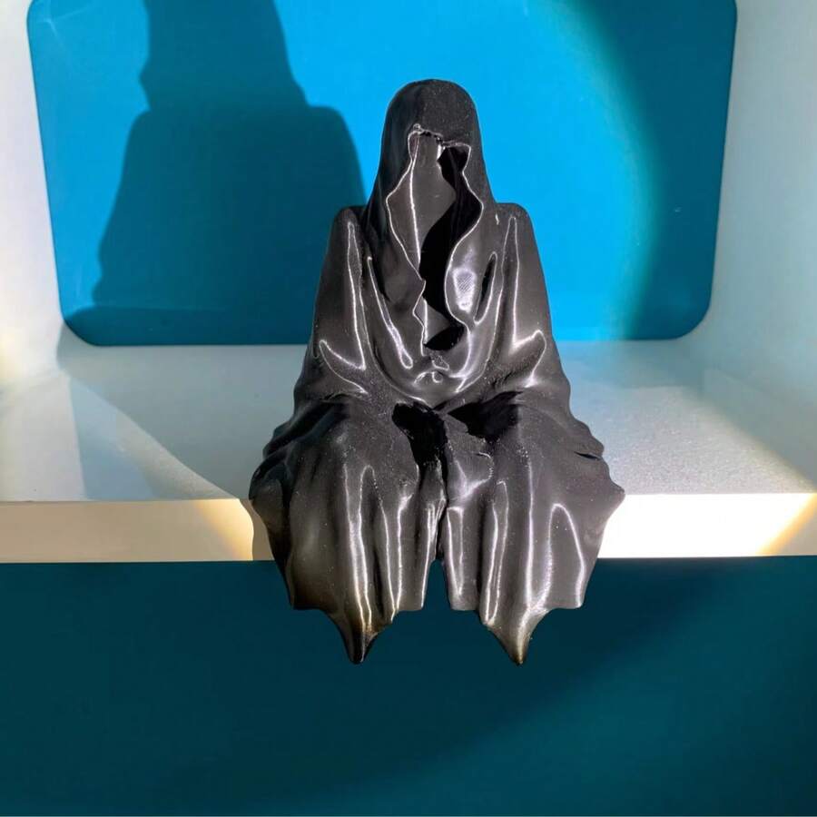 Bookshelf Undead Ornament Halloween Grim Reaper 3D Aesthetic Craft, Creative Desktop Office Printed Decoration Room Decor Home Decor Halloween Decor - Grim Reaper - View 1