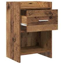 vidaXL Nachttische Altholz 40 x 30 x 60 cm Holzwerkstoff Geeignet für Wohn- und Schlafzimmer; ideal für Kommoden und Nachttische mit Schubladen; platzsparende Montage; perfekt als Geschenk oder Wohnaccessoire. - Braun - Übersicht 2