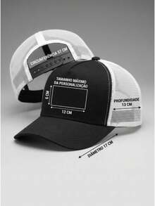 Boné Nossa Senhora De Aparecida Aba Curva Ajustável Trucker Bordado Boné de telinha - preto aparecida 02 - Visão 4