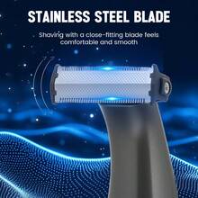 Hatteker 1pc USB Rechargeable Wet & Dry Hair Trimmer With Digital Display, Unisex Full Body Hair Grooming Tool - Multi-color - View 7