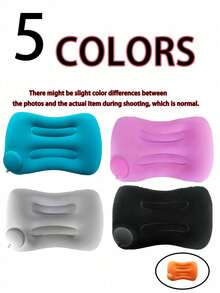 1/2/3pcs Set Portable Inflatable Pillow For Outdoor Napping, Travel, Camping, Office Rest, Suitable For Men And Women, Holiday Gift, Outdoor Essential Accessory, Festival Must-Have - Multicolor - View 3