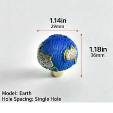 1pc Creative Cartoon Planet Single Hole Drawer Handle, Kids Room Decor For Wardrobe, Bookshelf, Shoe Cabinet, Small Pull Handle, Perfect For Closet Doors, Luxury Home Decor | Elegant Cabinet Knob - single hole - View 10