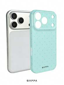 GIIPPA 1pc Light Blue Polka Dot Pattern Design Phone 17 Pro Max Phone Case, Compatible With Phone 16 Pro Max, 15 Pro Max, 14 Pro Max, Korean-Style High-End Fashion Fun Phone Case, Compatible With 11/12/13/14/15/16 Pro Max Plus, Elegant Design Suitable For Men And Women, Perfect Gift For Girlfriend On Christmas, Valentine's Day, Easter, Wedding Season And Birthday! - Baby Blue - View 2