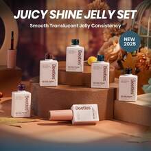 Beetles 6 Colors Midnight Syrup Jelly Gel Nail Polish Set, Mocha Brown Burgundy Red Purple Green Blue Sheer Translucent Gel Polish Kit, Soak Off UV LED Nail Art Manicure - 6 Colors Midnight Syrup Jelly - 查看 7