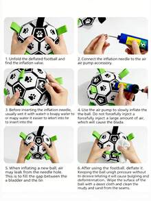 Pet Dog Toy Built-In Webbing Football Interactive Dog Toy Indoor Outdoor Dog Toy Regular Dog Football Available For Large, Medium, And Small Dogs - White - View 12