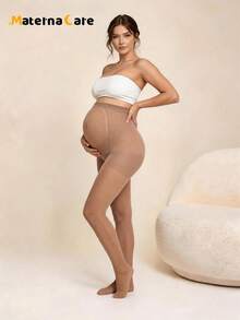 Materna Care 1雙孕婦緊身褲，休閒百搭，適合春秋穿著，日常必備 - 杏色 - 查看 3