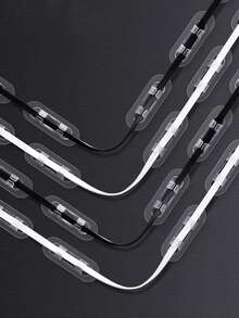 5/15/20pcs No-Drill Cable Clips, Socket Cable Network Cable Data Cable Fixing Clips, Self-Adhesive Network Cable Organizer, Cable Clips, No-Nail Organizer - Clear - View 1