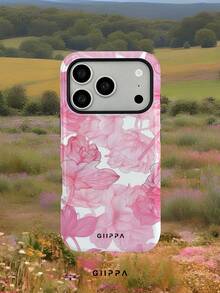 GIIPPA 1件白色背景漸層粉色花卉圖案設計手機殼，適用於Phone 17 Pro Max，兼容Phone 16 Pro Max、15 Pro Max、14 Pro Max，韓系高端時尚趣味手機殼，兼容11/12/13/14/15/16 Pro Max Plus，優雅設計男女皆宜，送給女友的聖誕節、情人節、復活節、婚禮季和生日完美禮物 - 粉色 - 查看 7
