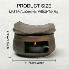 Ceramic Incense Burner Set With Lid, Cast Iron Incense Burner, Portable Meditation Purification Bowl, Home Space Purification, Vintage Desktop Decor Ritual Ornament, Suitable For Yoga And Indoor Spiritual Use - one-size - View 10