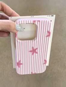 條紋海星圖案時尚手機殼，適用於 iPhone 16/17/16 Pro/16 Plus/16 Pro Max，生日禮物、週年紀念 - 彩色 - 查看 26