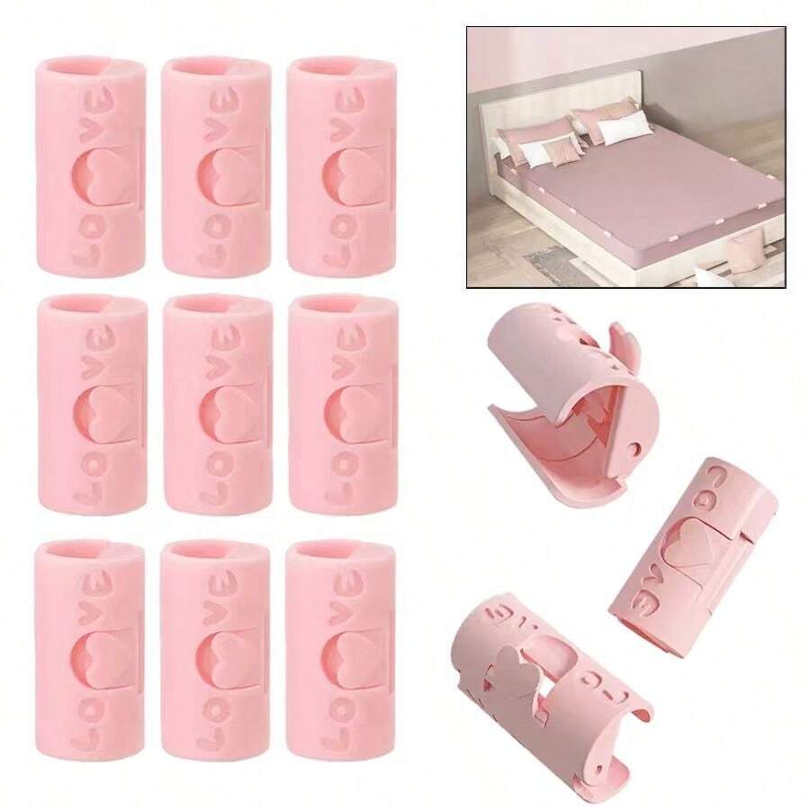 8/16pcs Bed Sheet And Quilt Fixing Device, Adjustable Buckle, Effectively Preventing Bed Sheet Sliding, Corner Fixing Device, Home Needle Free Bed Cover Clip, Quilt And Quilt Cover Buckle,