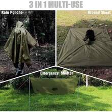Multifunctional 3-In-1 Poncho Raincoat, Suitable For Outdoor Cycling, Hiking, Mountaineering, Off-Road, Portable One-Piece Raincoat - Multicolor - View 10