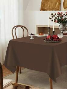 5/10pcs Coffee Brown Disposable Plastic Decorative Tablecloths, Suitable For Birthday Parties, Weddings, Holidays, Party Room Decoration And Props - Multicolor - View 4