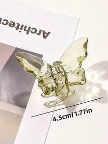 12/6/2 pièces Pinces à cheveux papillon en gelée 3D, cristal clair et transparent, durable et respectueux des cheveux, accessoires capillaires doux et mignons - convient aux filles et aux adolescentes, pour le quotidien, les vacances, l'école, les rendez-vous - Multicolore - Voir 8