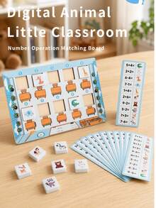 Wooden Animal Number Matching Board, Kids Math Operation Logical Thinking Educational Toy - Multicolor - View 11