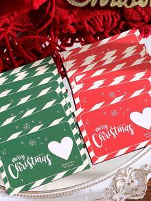 20pcs Rectangular Paper Christmas Scratch-Off Greeting Cards - Hidden Messages, Merry Christmas Design, Suitable For Parties, Events, DIY Rewards, Christmas And Snowflake Decor, Family Gatherings, Friends And Family Holiday Surprise Interactive Game Props - View 4