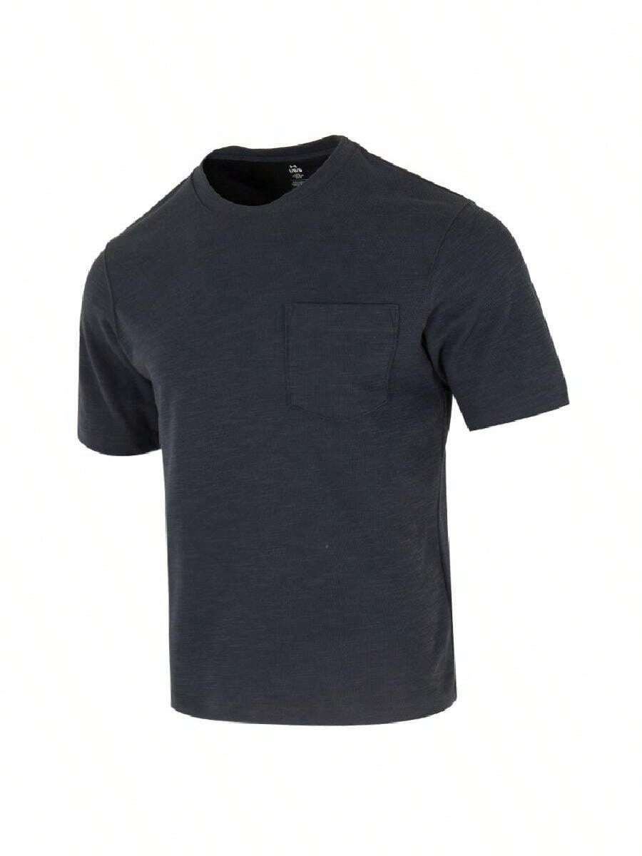 Under Armour 男款 UA 口袋短袖 T 恤,適合日常健身與戶外運動 1390244-016 - 中度煤色灰 - 查看 1