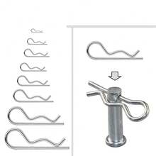 Carbon Steel Galvanized R-Type Cotter Pins, B-Type Hair Pin Pins, Wavy Cotter Pins, Multiple Sizes R-Type Cotter Pin Set, R-Type Spring Cotter Pins, Wavy Split Hair Clips, Traction Pins For Automotive - A - View 4