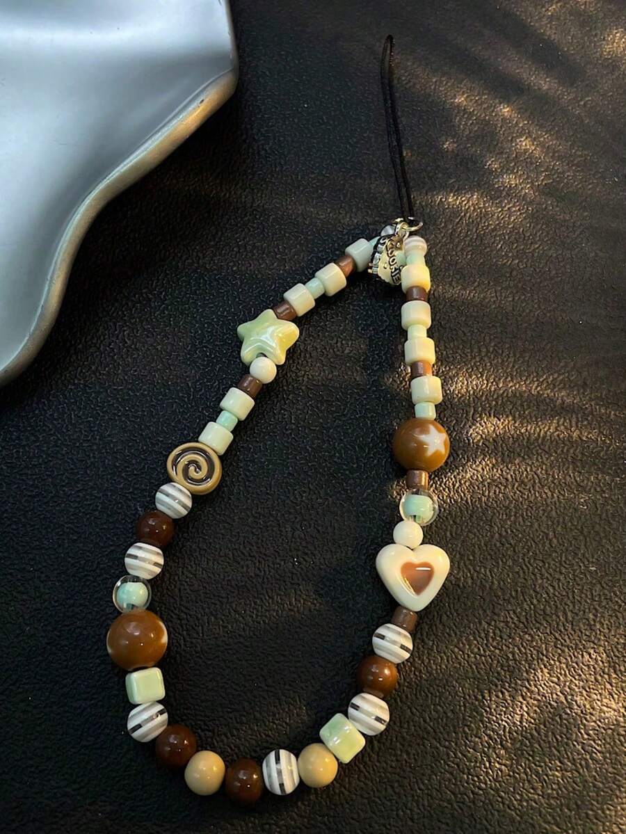 Ins Green Star Heart Phone Lanyard CCD Camera Strap New Chain Niche Fashionable Fresh Versatile - Multicolor - View 1