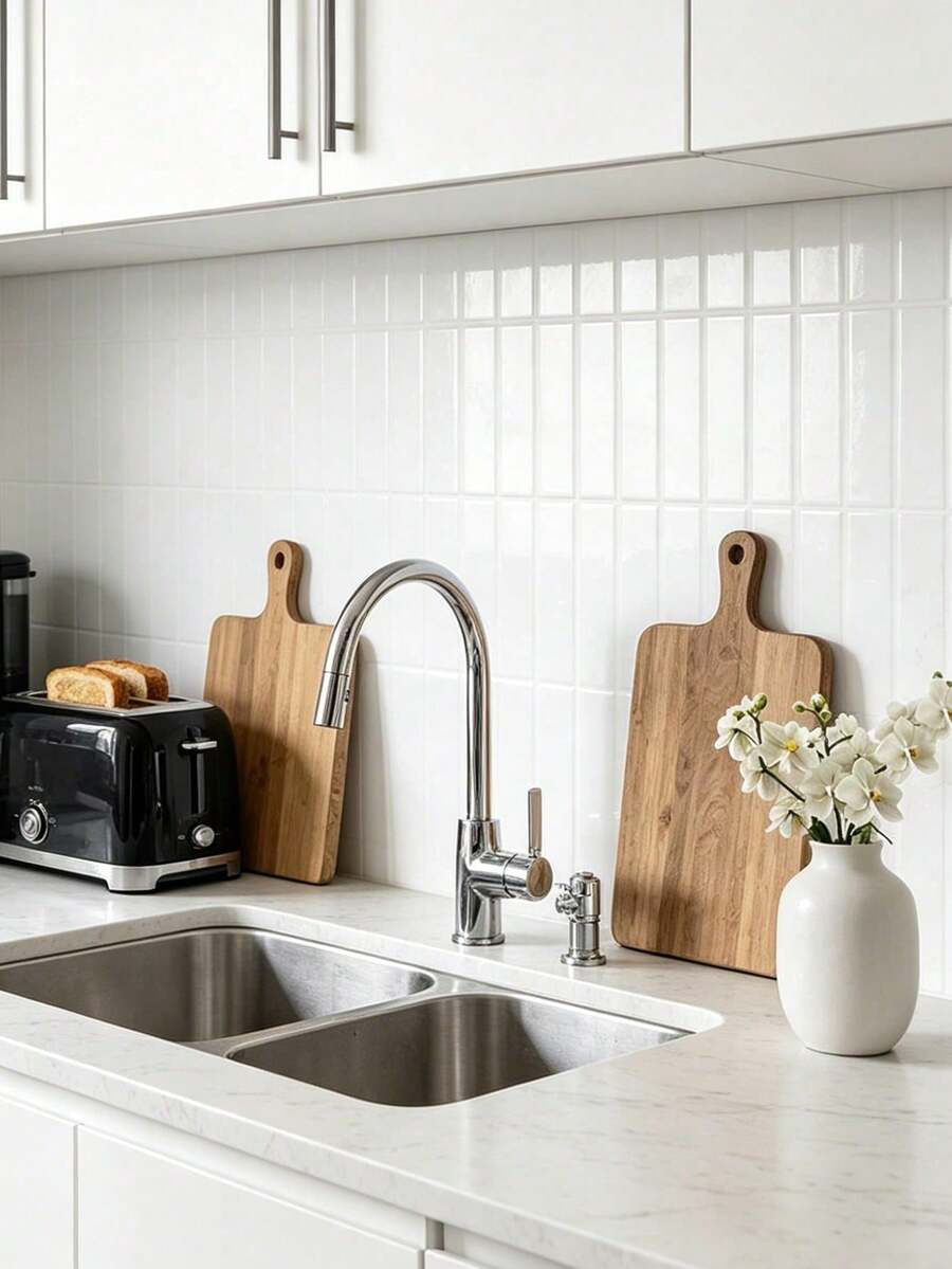20/10-Piece Ubin Perekat Mandiri, Panel Dinding Tekstur 3D Pola Bata Tahan Air - Ubin Tahan Percikan Air Perekat Mandiri yang Dapat Dilepas Sendiri, Cocok untuk Dapur, Kamar Mandi, dan Dekorasi Pesta