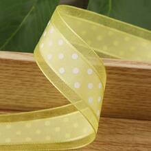 Polka Dot Tulle Ribbon DIY Bow Hair Accessories Clothing Bouquet Gift Cake Box Packaging Ribbon - Multicolor - View 7