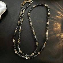 Bățoc de telefon cu mărgele din seria Cuburi de Piatră Zdrobită Colorată, lanț lung pentru geantă crossbody, design de nișă, rafinat - Pietriș lung #2 - Vizualizare 8
