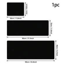 Extra Large Desk Pad Mouse Pad, Premium Non-Slip Textured Washable Rectangular Pad, Suitable For Office Home Gaming Computer Keyboard, Abstract Art Mouse Pad, Study Room Desktop Decoration Set, Back To School Desktop Accessories, Office Supplies - Black - View 4