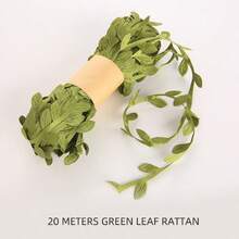 1 Roll 10M Leaf Jute Twine, Multi Color Artificial Green Leaf Wax String, DIY Craft Braided Decor Rope For Gift Wrapping Floral Arrangement Wall Decor - 1Pc - View 16