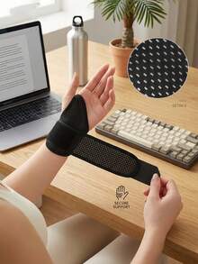 Heavy-Duty Adjustable Wrist Brace With Thumb Loop For Optimal Joint Stabilization Breathable Fabric Compression Strap Relieve Wrist Fatigue Sports Wristband For Powerlifting Wrist Band Gym Accessory Sports Protective Gear Men And Women - Multicolor - View 7