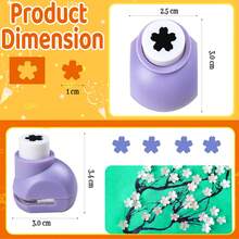 Paper Hole Puncher Cutter Tool Cherry Blossom Shape 3/8 Inch 8mm For Paper Crafts Portable Suitable For Cardmaking For Scrapbooking For Journaling For Student For Nail Art Random Color - 3/8 Inch 8mm Cherry Blossom Punch - View 2