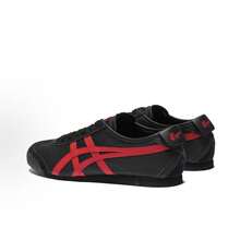 Asics Authentic Onitsuka Tiger Mexico 66 Leather Sneakers - White/Blue/Red Classic Low-Top | Premium Japanese Heritage Footwear | Slim-Profile Lightweight Trainers - 黑紅 - 查看 4