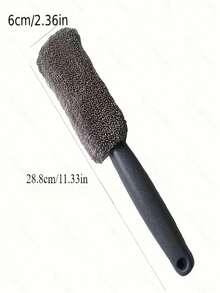1pc Ultra-Fine Microfiber Long Handle Car Tire Brush, Tire Brush, Car Wheel Brush, Wheel Cleaning Brush, Handheld Car Wash Brush, Detailing Brush, Cleaning Tool, Lightweight Polyester Wheel Cleaning Tool, Tire Care Accessory - A - View 9