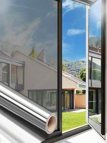 One-Way Privacy Window Film, Daytime Privacy Window Film, Home Anti-UV Mirror Film, Glue-Free Static Adhesion Heat Insulation Reflective Glass Film, Suitable For Home And Office - Multicolor - View 19