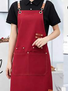 Customizable Chef Apron With Pockets And Adjustable Straps, Customizable Text, Logo, Name, And Graphics, Criss-Cross Design, Suitable For Restaurants, Food Service, And Cafes, Personalized Gift - Multicolor - View 45
