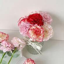 1pc Creative Artificial Carnation Flower Bouquet Ballpoint Pen, Mother's Day Teacher's Day Gift Writing Pen Prop Pen - Multicolor - View 8