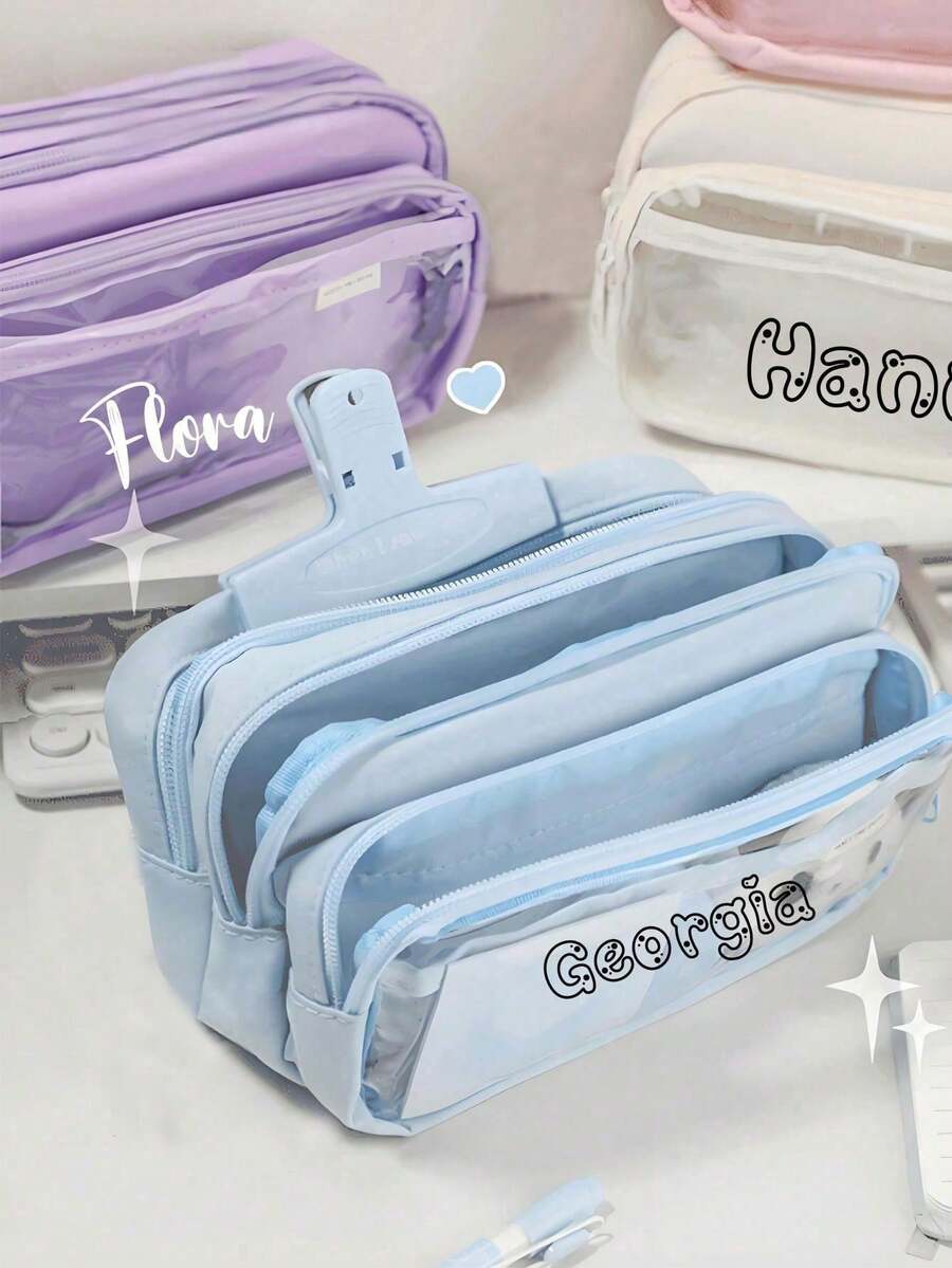 1pc Customizable 3D Cartoon Pencil Case, High Quality Cute Large Capacity Pencil Bag, Suitable As Back To School Gift, DIY, Back To School - Multicolor - View 1