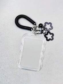 Retractable ID Card Holder, Transparent Card Holder With Safety Lock, Durable Student Campus ID Card, Ideal Gift For Back To School, First Day Of School - Multicolor - View 1