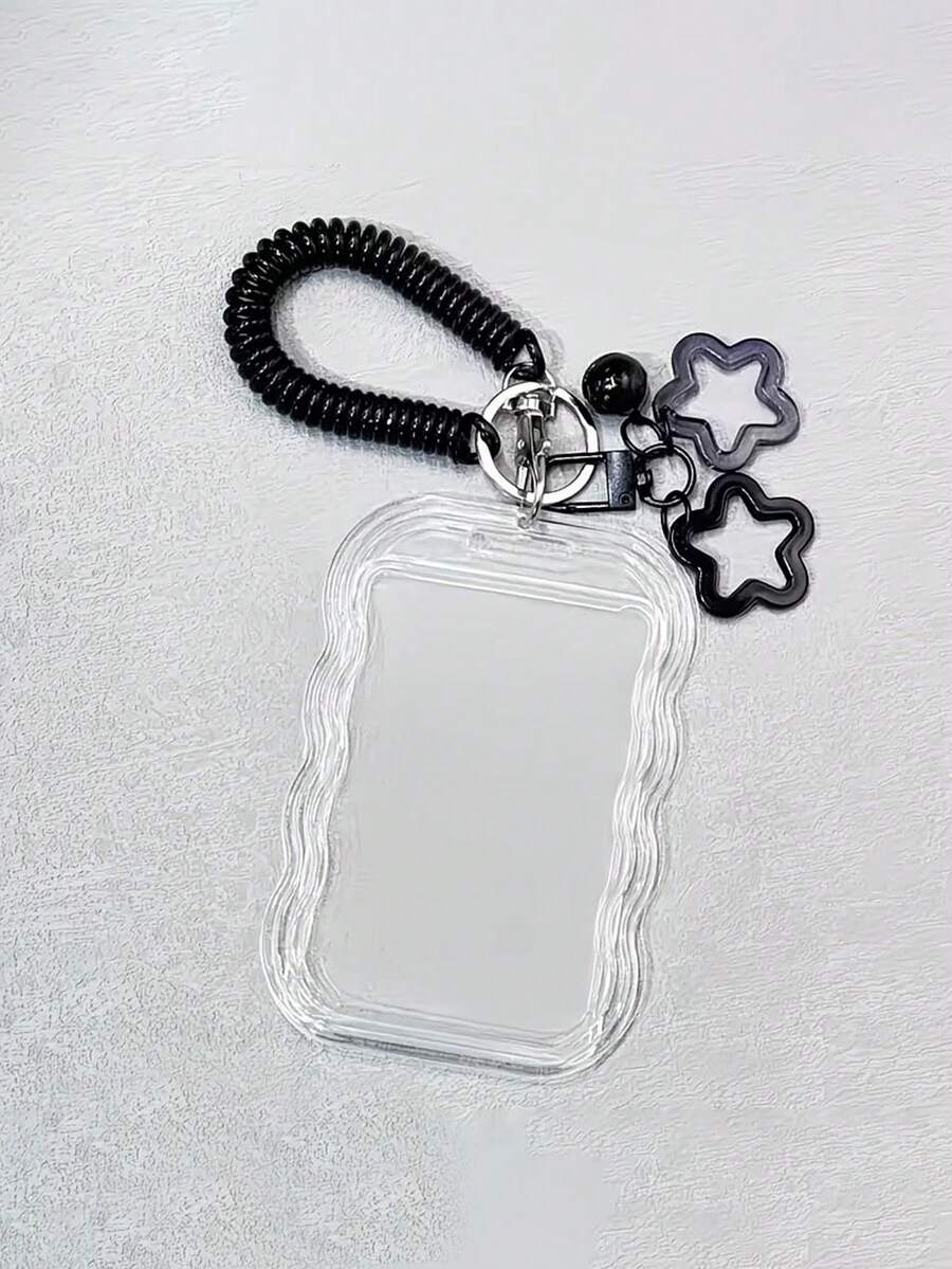 Retractable ID Card Holder, Transparent Card Holder With Safety Lock, Durable Student Campus ID Card, Ideal Gift For Back To School, First Day Of School - Multicolor - View 1