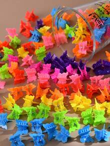 15/30/60pcs Cute Mini Colorful Butterfly Hair Clips, Suitable For Girls, Mother's Day Gift - Multicolor - View 3