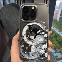 [24h Versand aus DE/FR/ES]Handliche Hülle für , transparente magnetische Hülle mit Katzen-Design, kompatibel mit Apple  16 15 14 12 11 Pro Max, TPU-Material, Weihnachts-, Neujahrs- und Halloween-Geschenk, perfektes Geschenk für Samsung - 1 Hauptbild - Übersicht 2