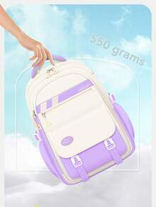 New Student Backpack For Girls, Cute Lightweight Large Capacity Double Shoulder Bag, Multiple Colors - Women's Backpacks - View 8