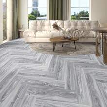 Waterproof Anti-Slip Faux Wood Self-Adhesive Flooring, Thickened PVC Material Durable Against Foot Traffic, 15x40cm Plank Size, 23pcs Set, Built-In Adhesive Backing Glue-Free Installation, Suitable For Living Room Bedroom Entryway Store, Low Cost Create Natural Wood Style Floor - 23 Pieces - View 9